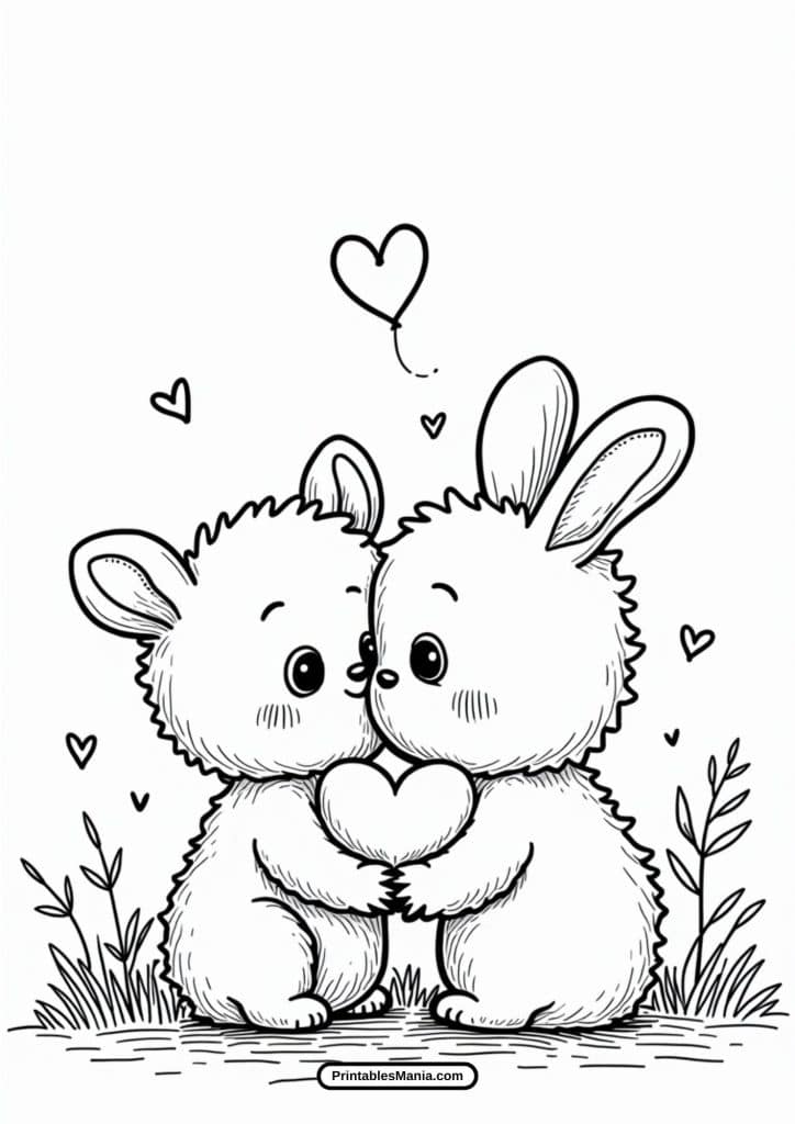 printable valentine's heart coloring page free