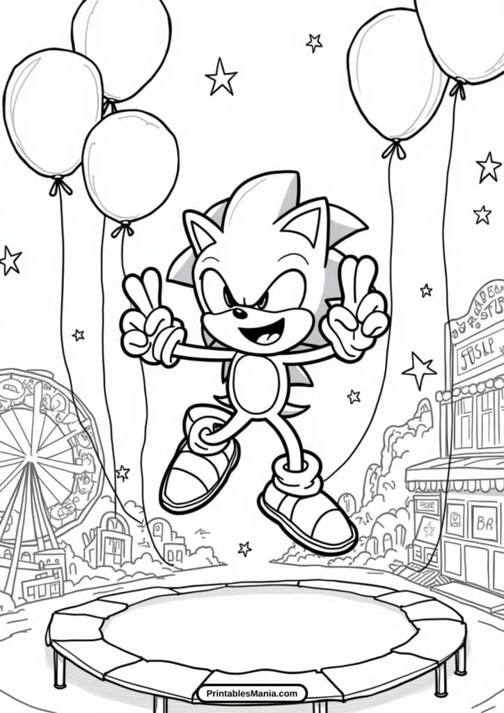 sonic 3 coloring page pdf with fun designs