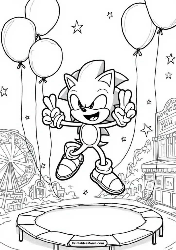 sonic 3 coloring page pdf with fun designs