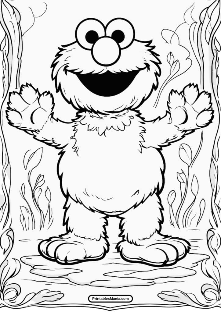 elmo coloring sheet printable for a fun activity