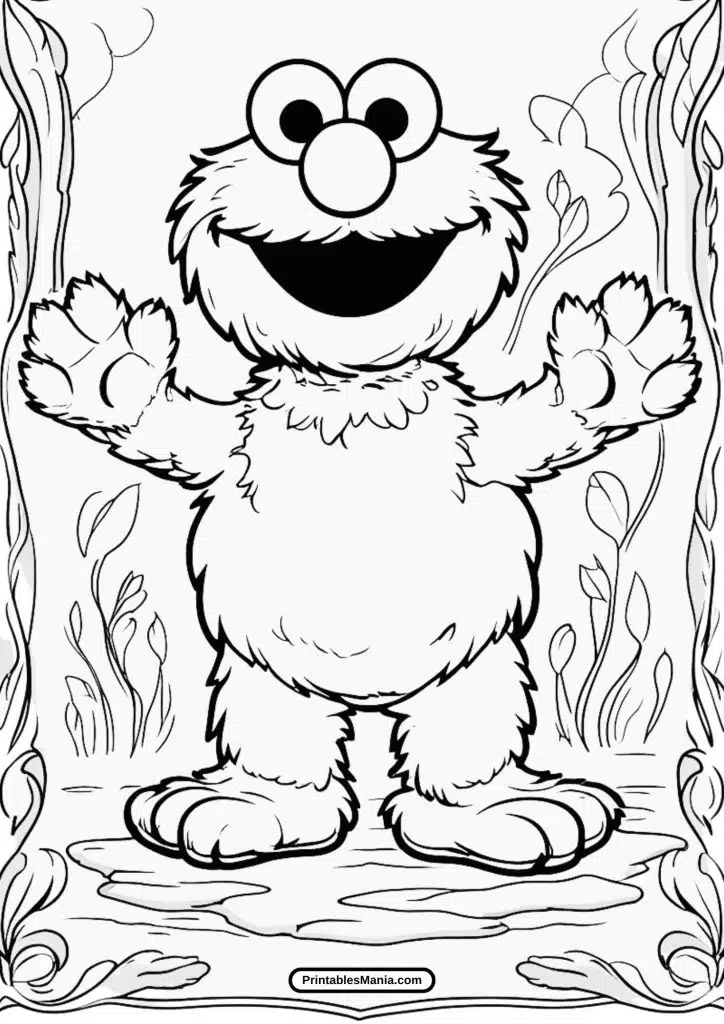 elmo coloring sheet printable for a fun activity