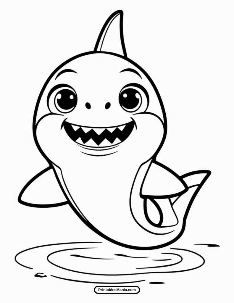 baby shark coloring sheet 