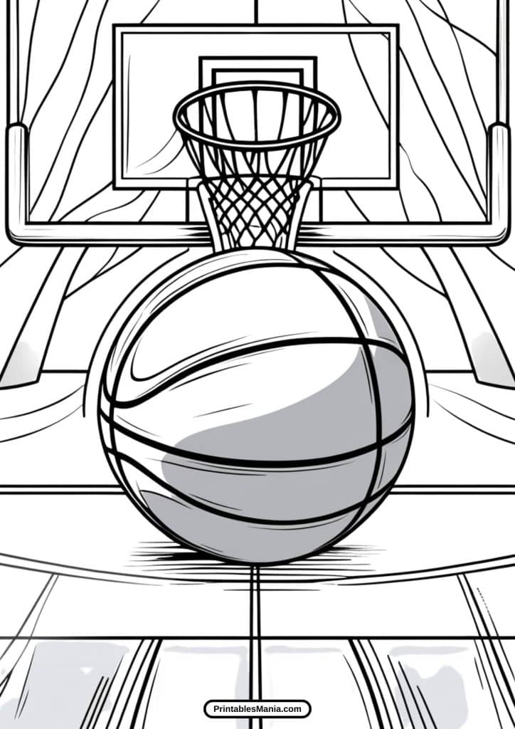 basketball game coloring sheet download