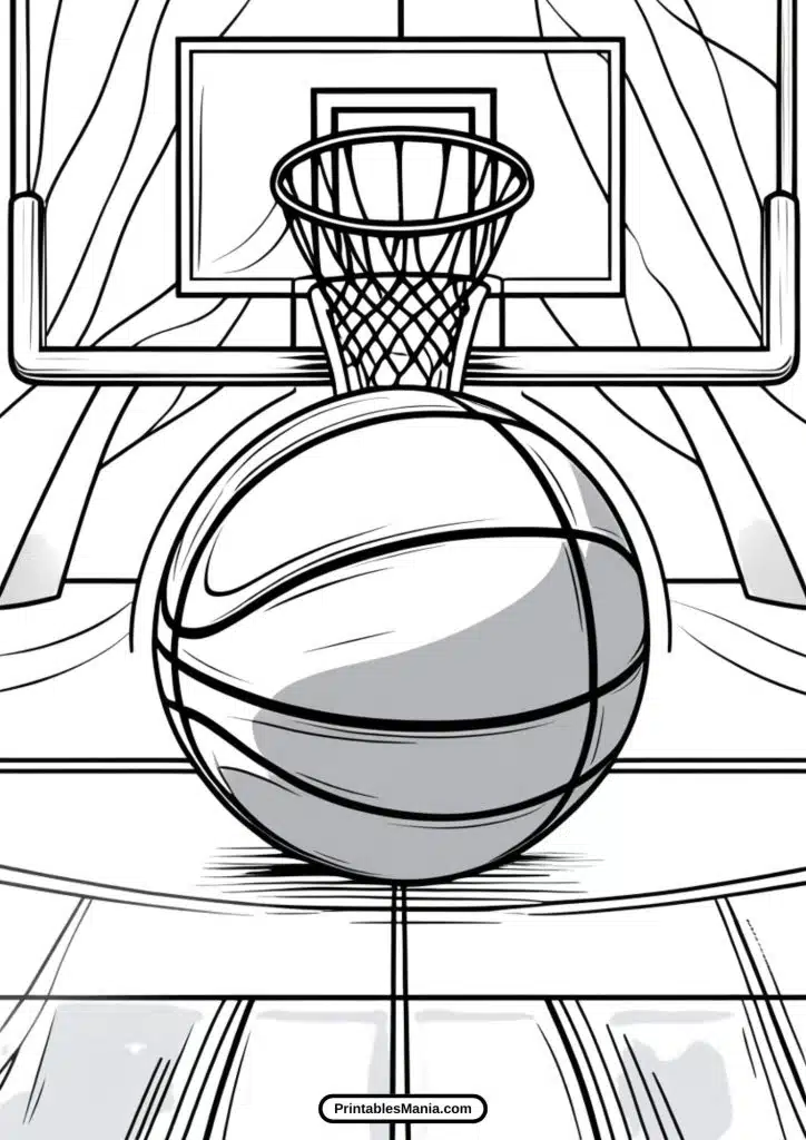 basketball game coloring sheet download