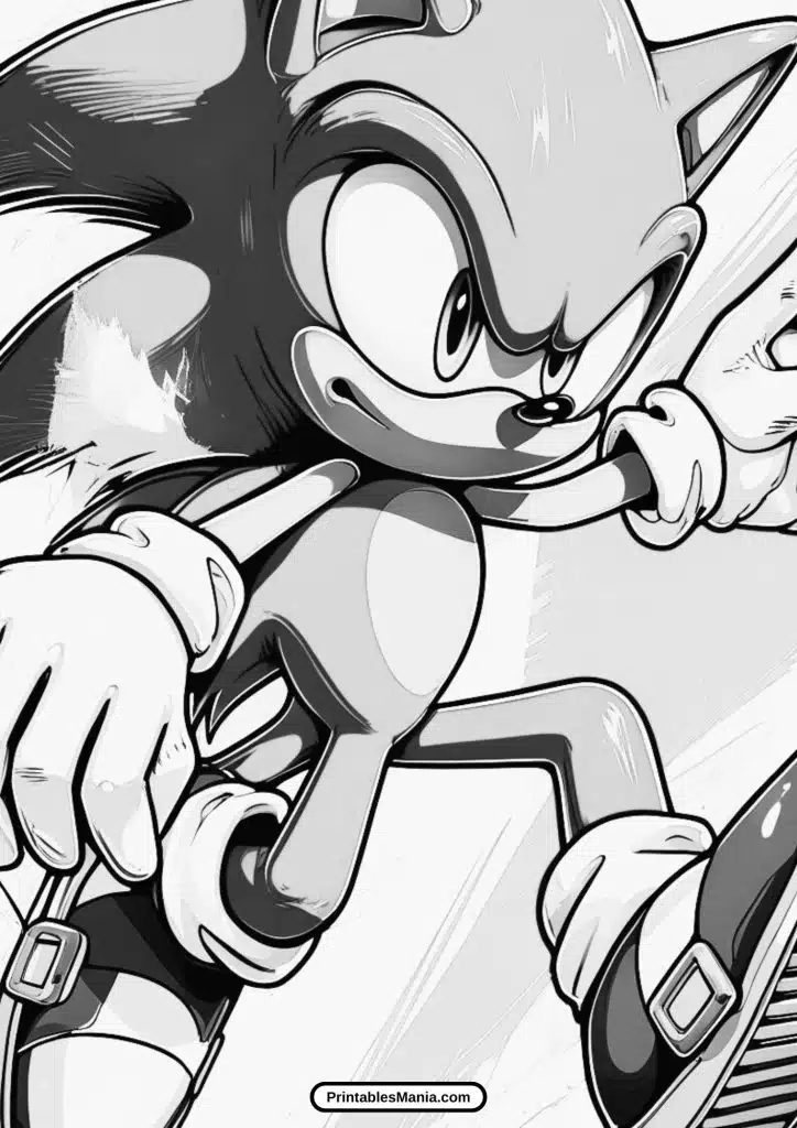 free pdf coloring page of Sonic 3 for kids