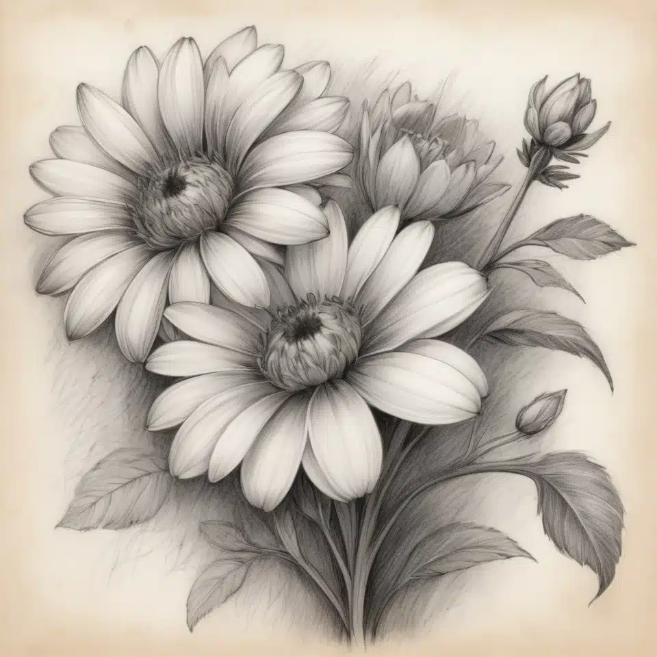 simple flower sketch