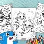 Baby Shark Coloring Pages PDF