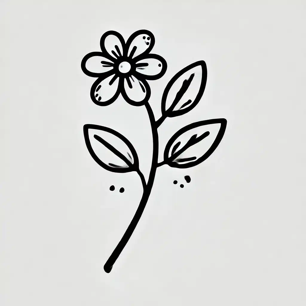 detailed flower sketch