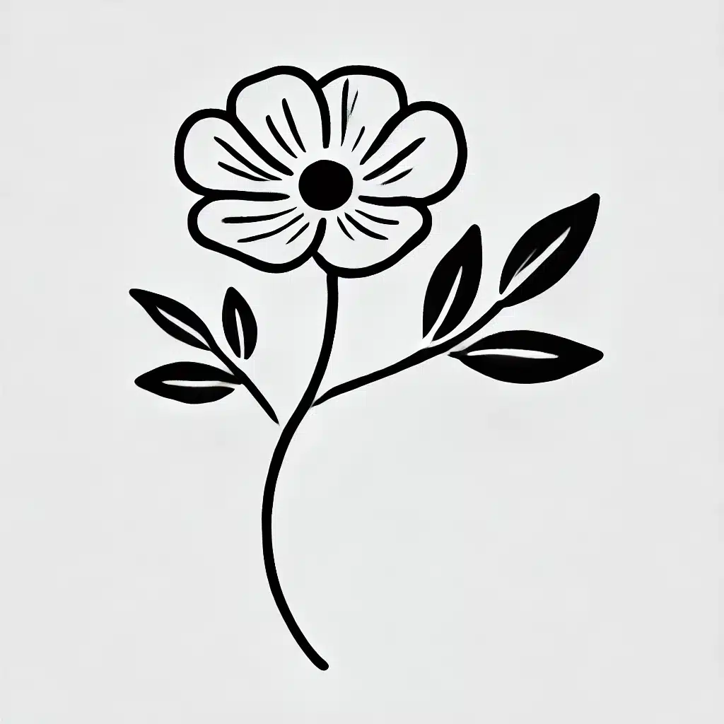 simple floral art concept