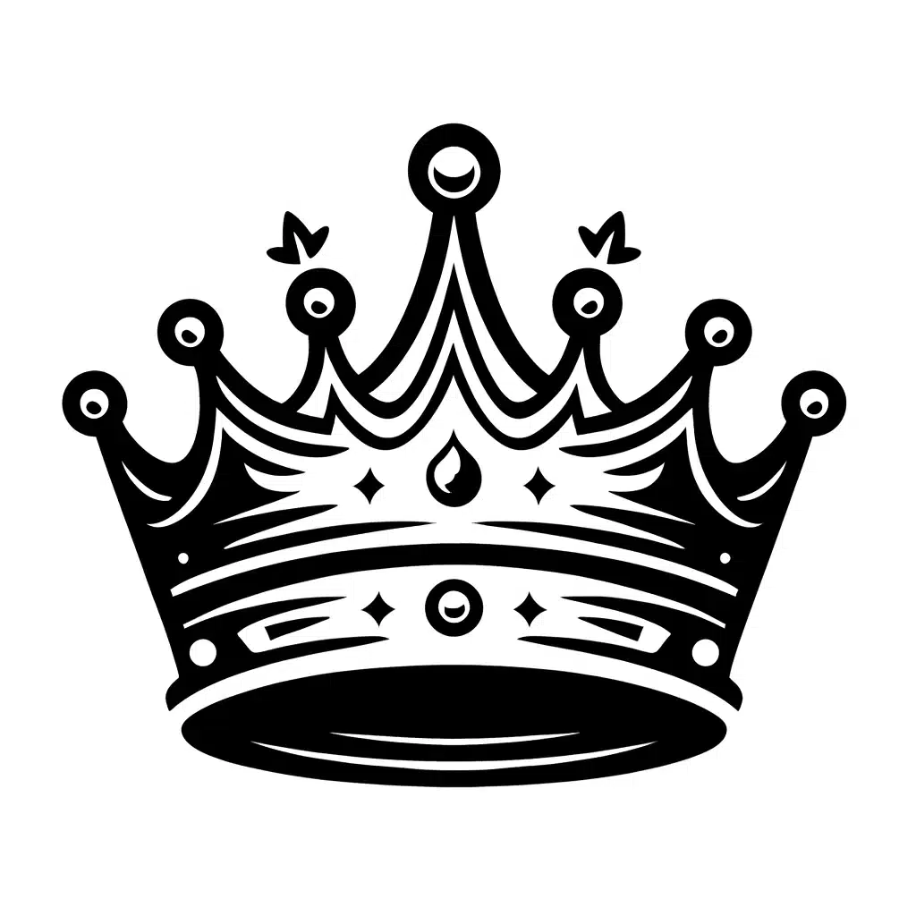 simple crown sketch for beginners