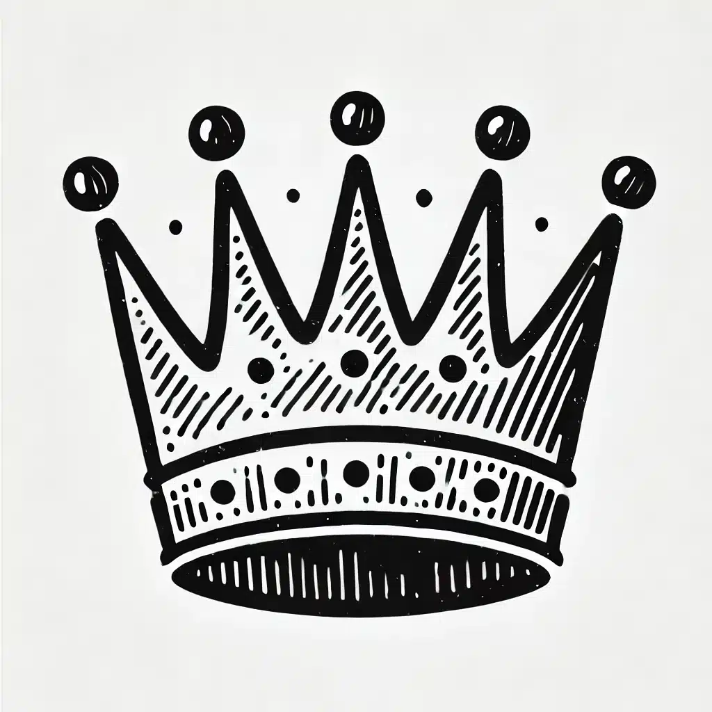 hand-drawn crown illustration for beginners