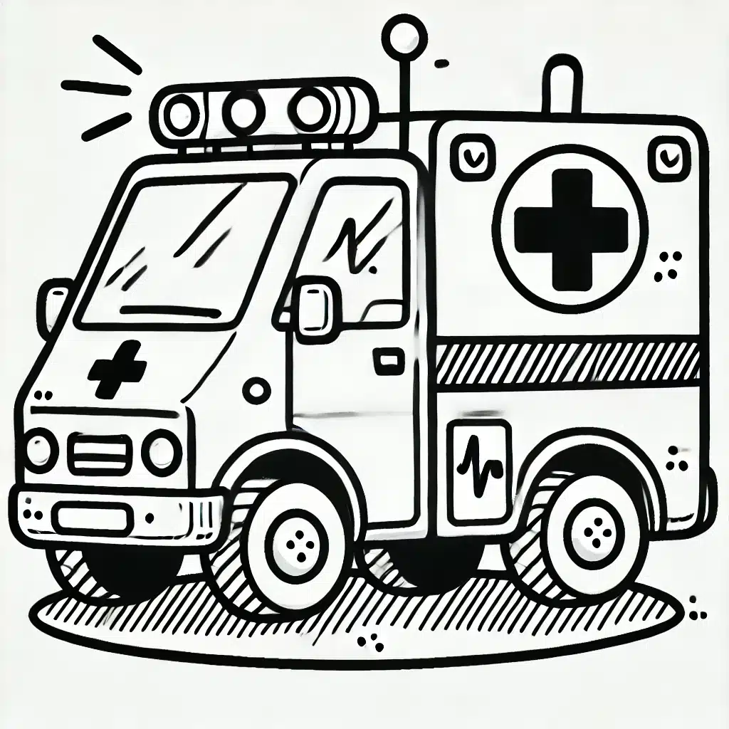 ambulance drawing ideas easy for kids