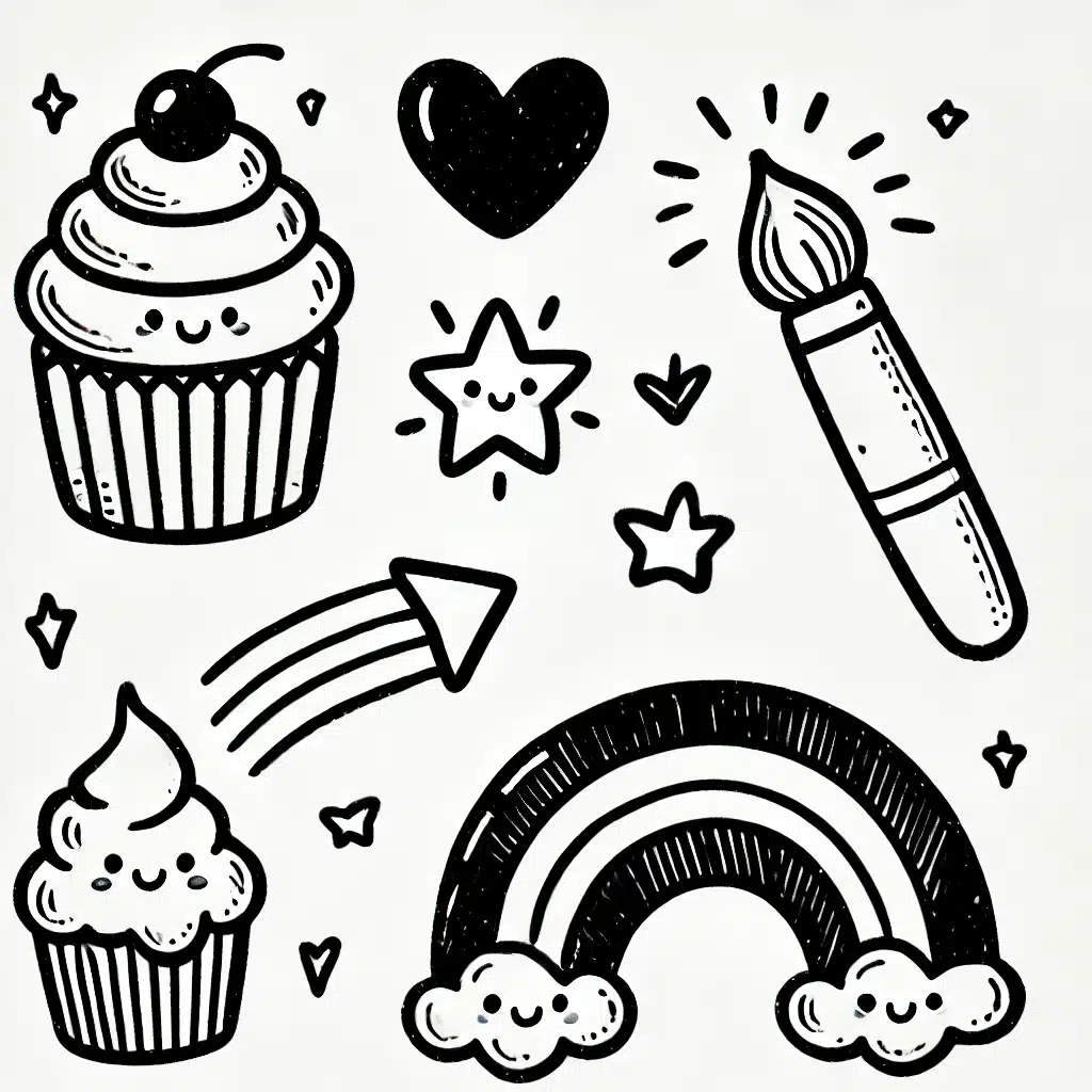 easy cartoon-style sketches for beginners