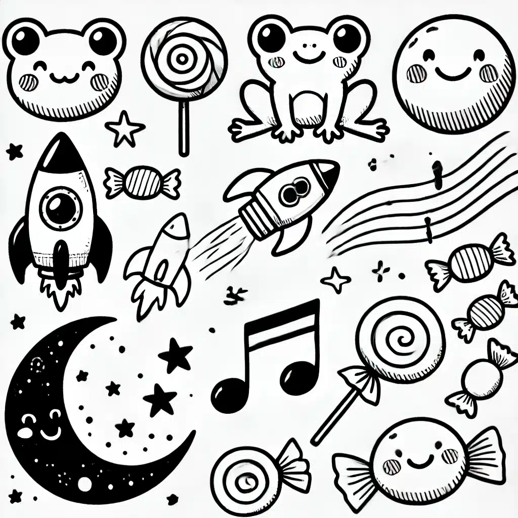 easy-to-follow drawing design for kids