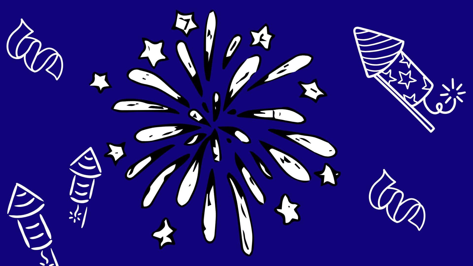 Fireworks Drawing Ideas Easy