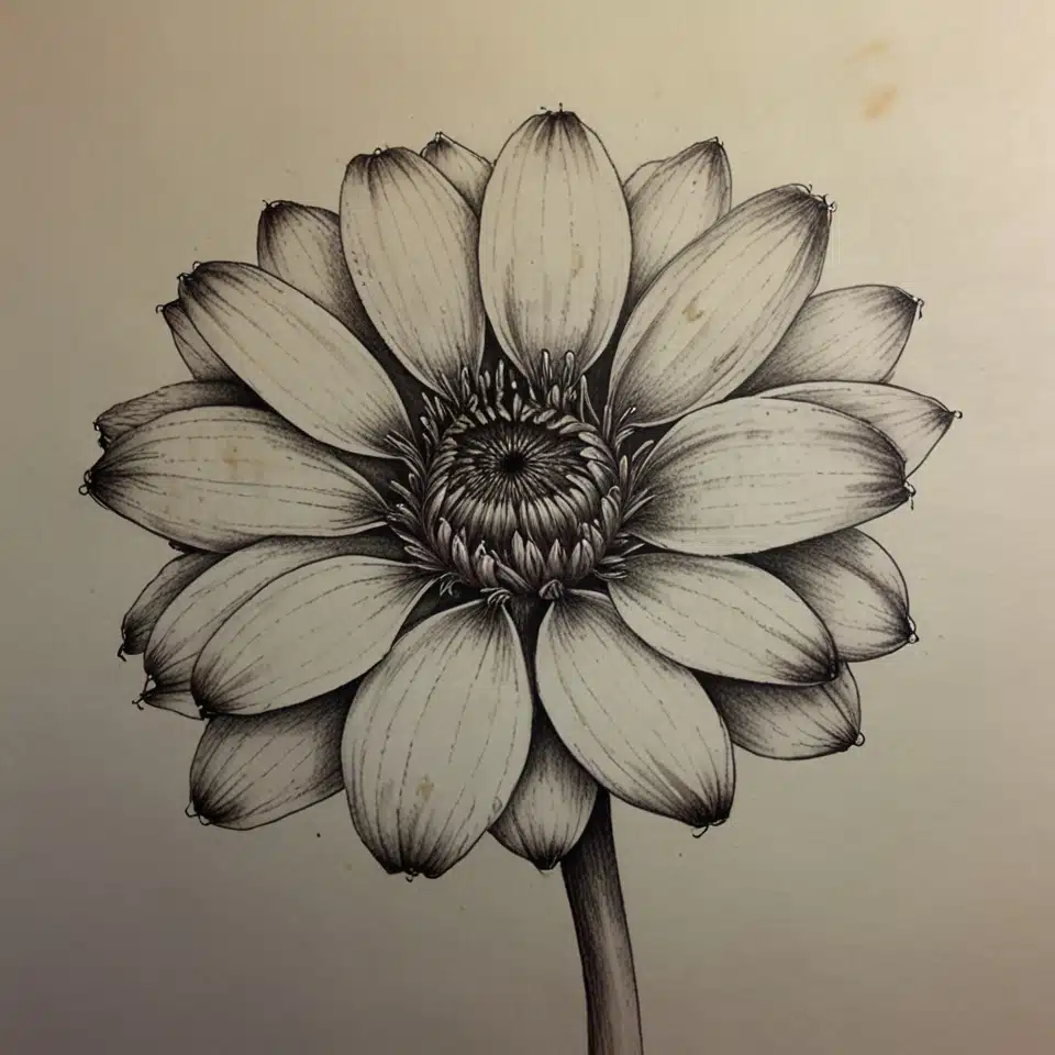 creative flower outline