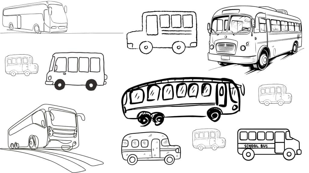 School Bus Drawing Easy - Printables Mania