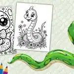 Snake Coloring Page PDF