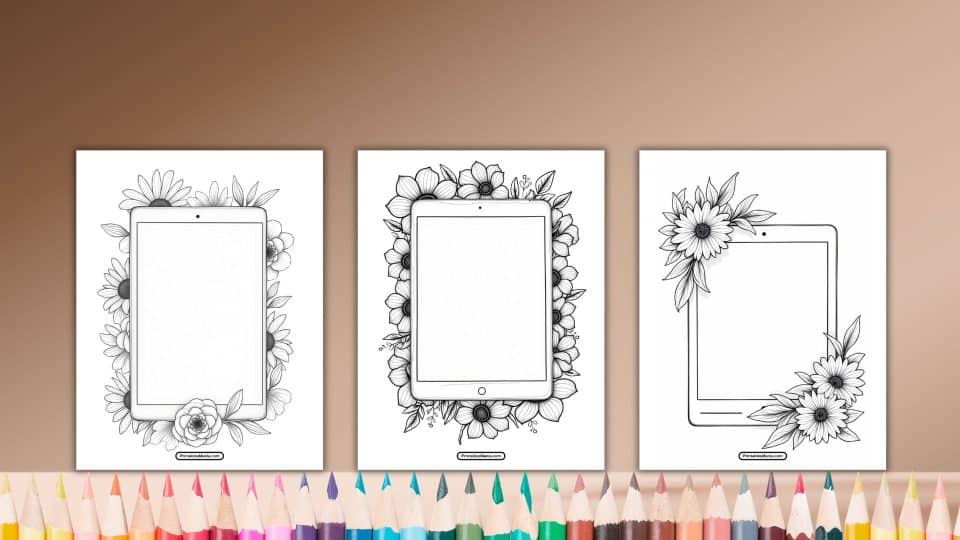 iPad Coloring Page Printable Printables Mania
