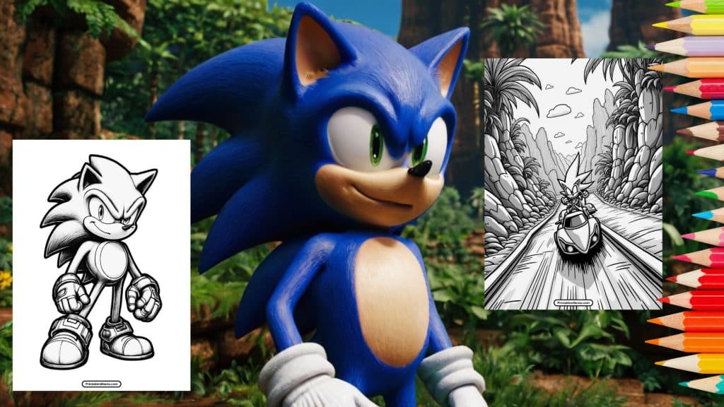 Sonic 3 Coloring Pages Printables - Sonic 3 Coloring Pages 1024x576 