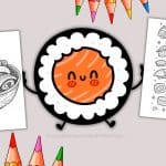 Sushi Coloring Page