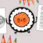 Sushi Coloring Page