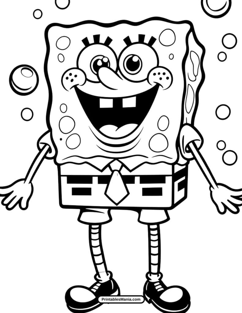 spongebob squarepants coloring page