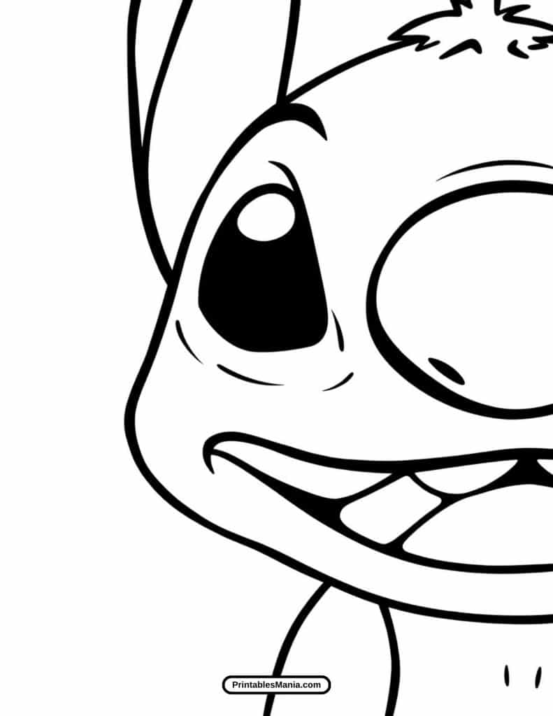 stitch coloring page for kids