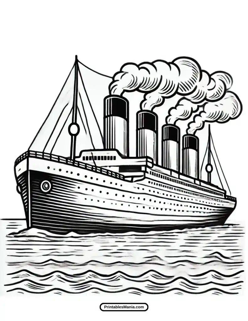 titanic coloring page printable