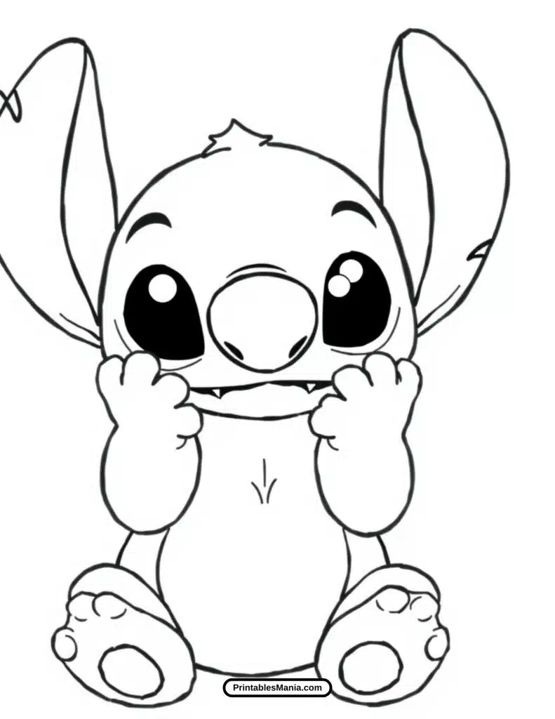 cute stitch art to color