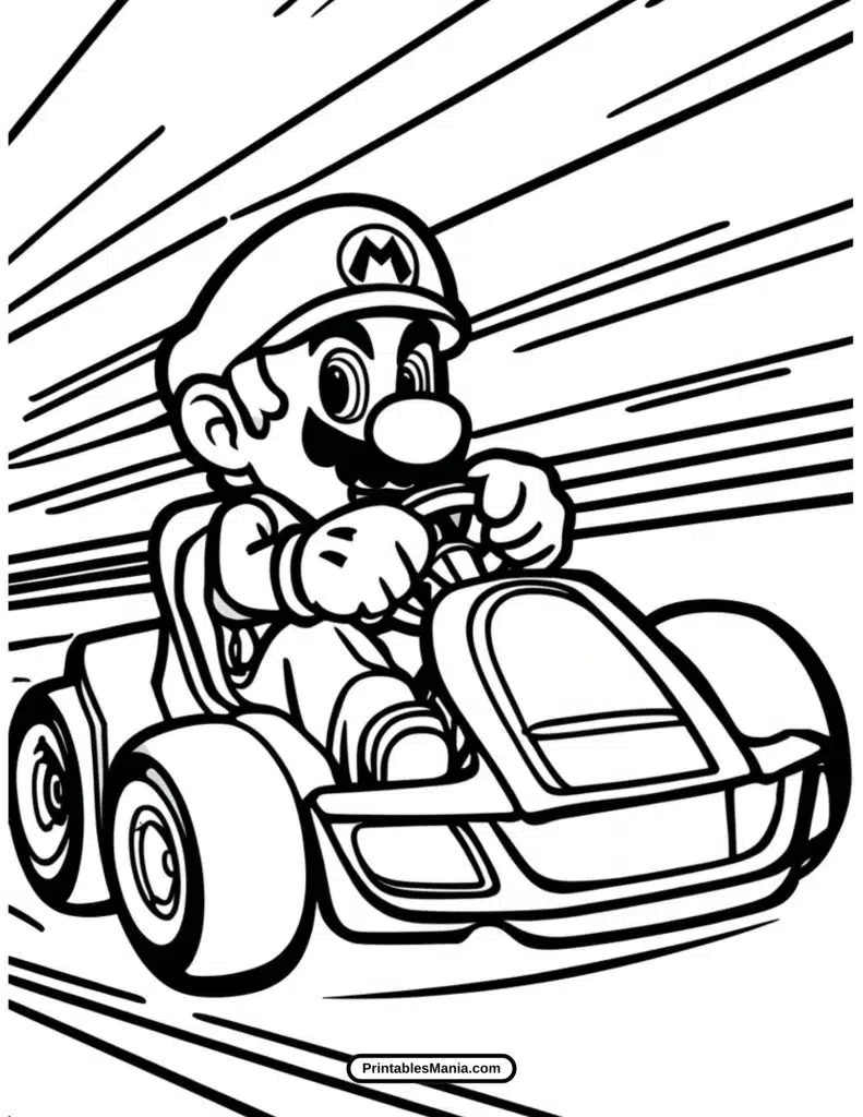 mario adventure coloring sheet