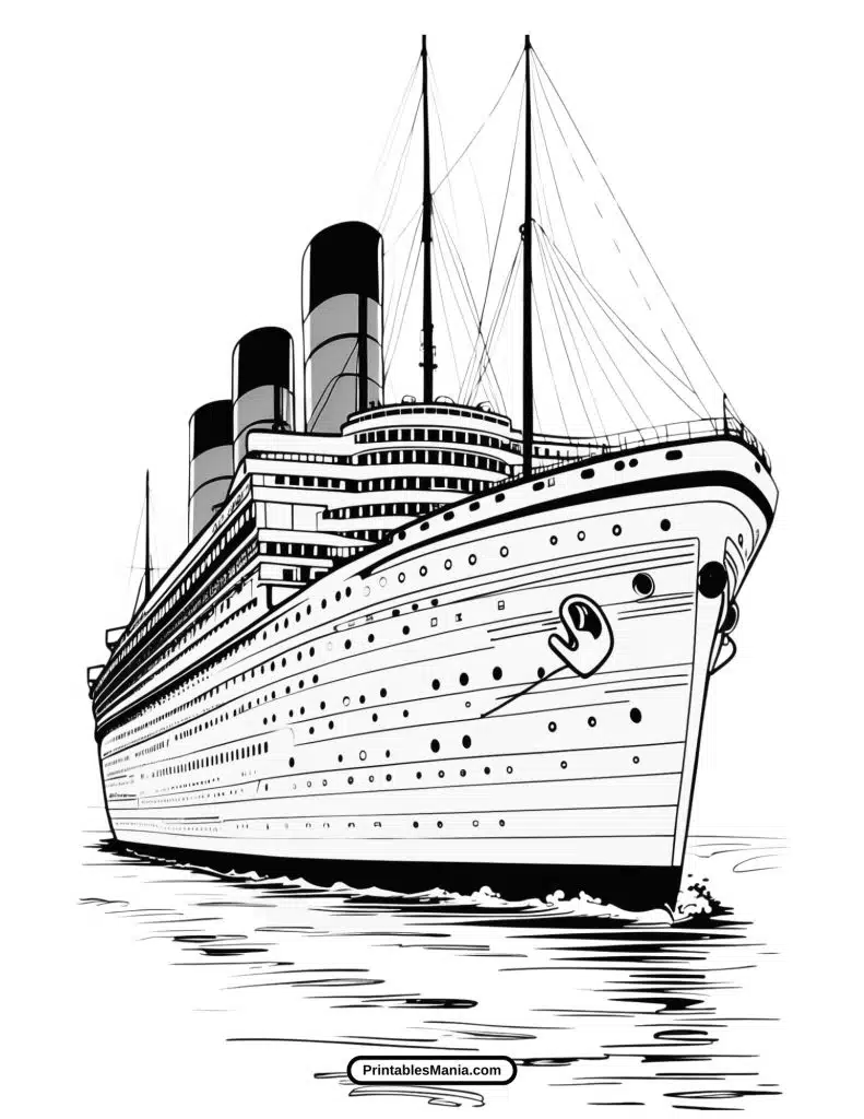 titanic-themed printable for coloring