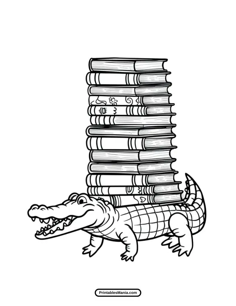 free crocodile coloring pages with creative designs