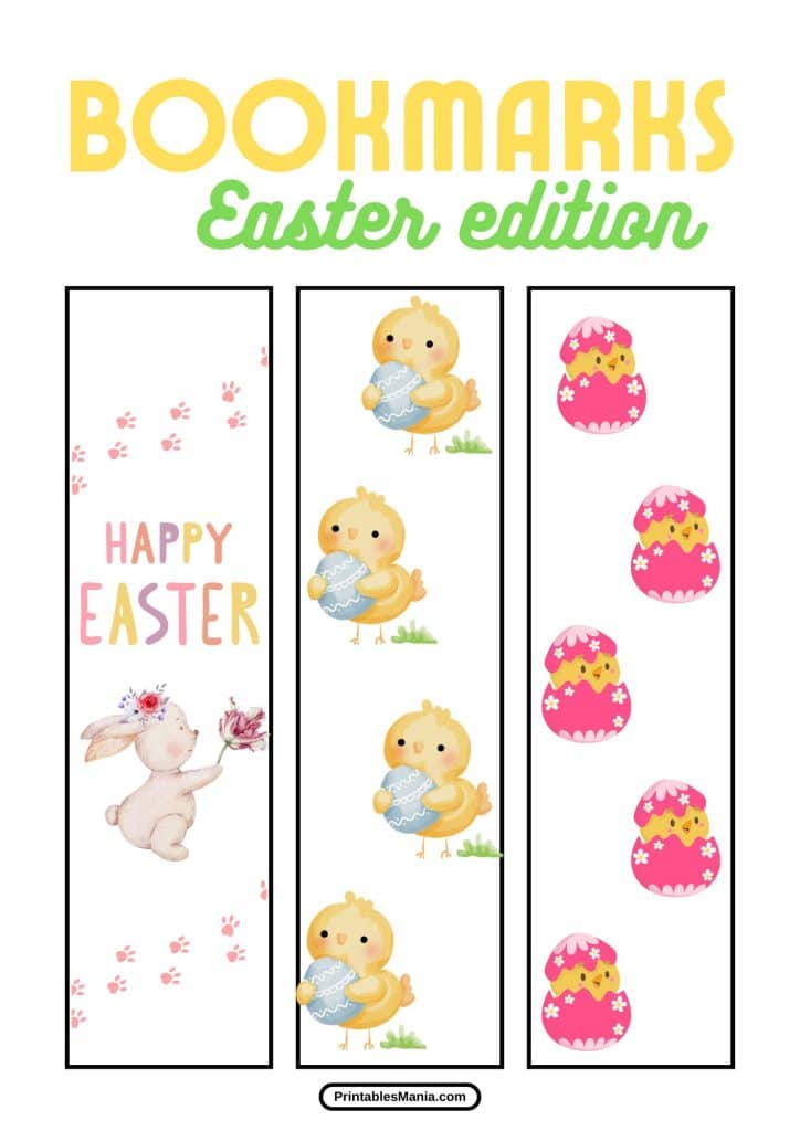 fun easter bookmark designs for classroom or personal use