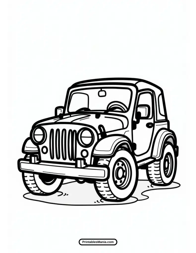 fun jeep coloring challenge for kids