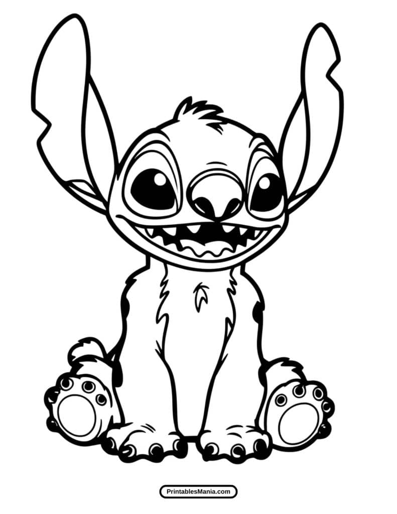 stitch fun art coloring page