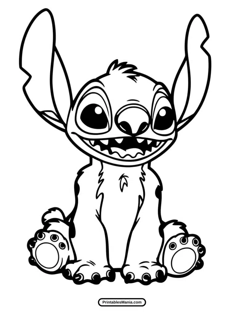 stitch fun art coloring page