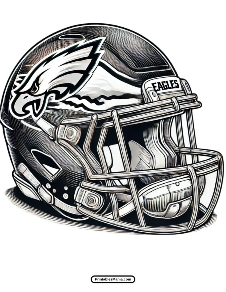 detailed football helmet outline for coloring fun