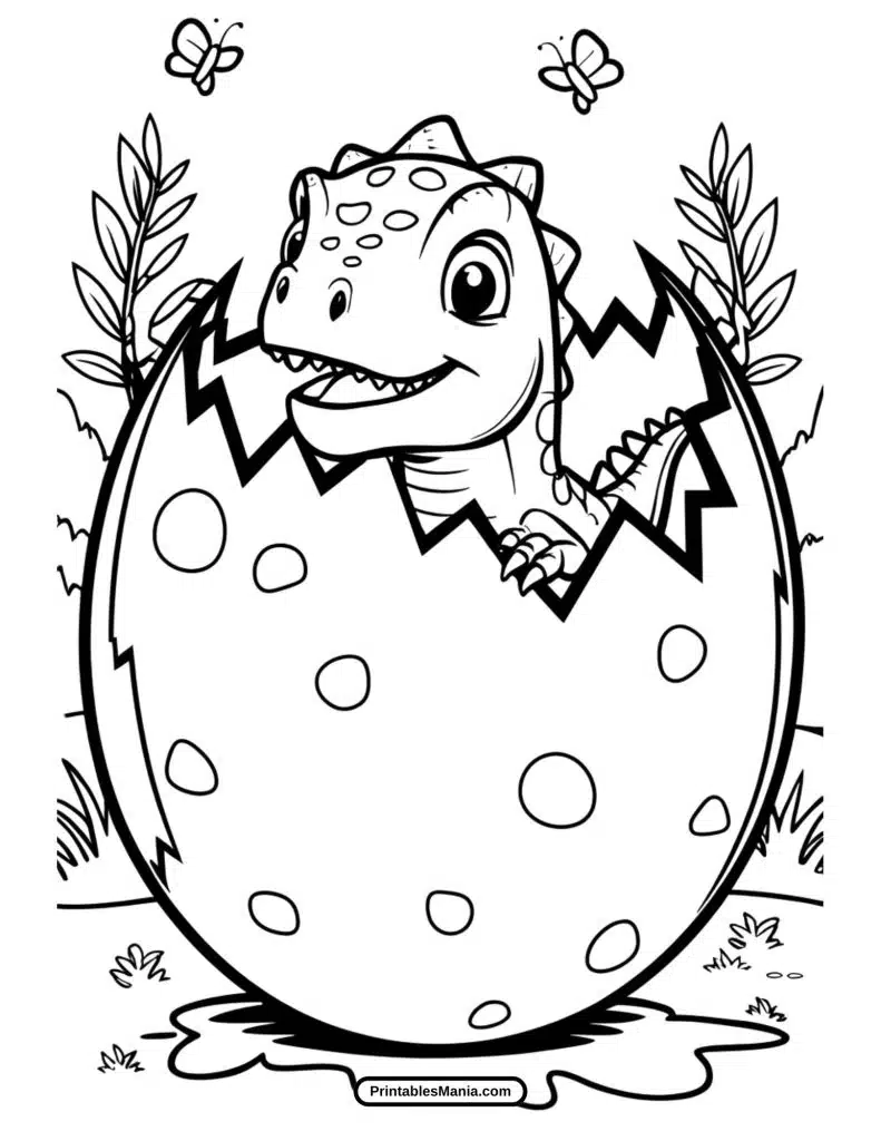 baby dinosaur coloring page