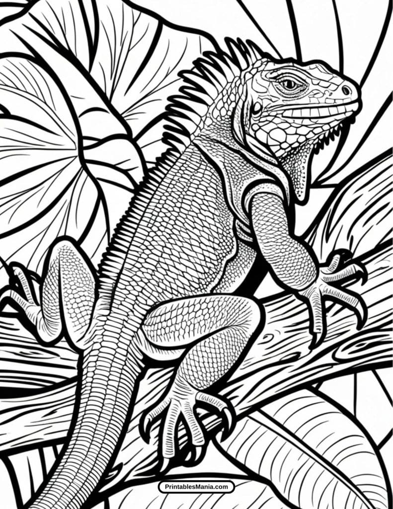 fun lizard-themed coloring activity