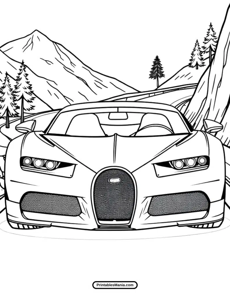 bugatti sports car coloring pages – educational and fun for children