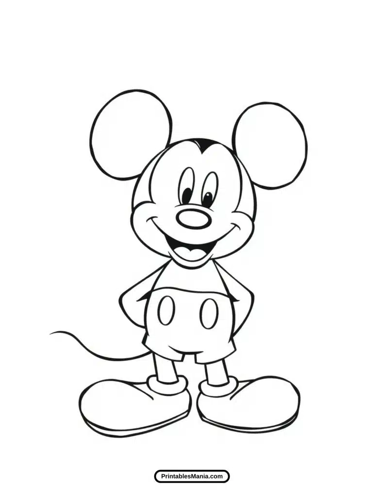 coloring page with mickey mouse ears