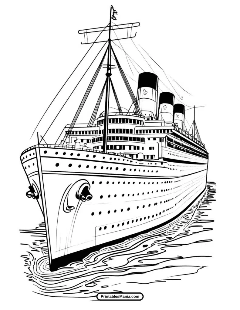 titanic educational coloring worksheet