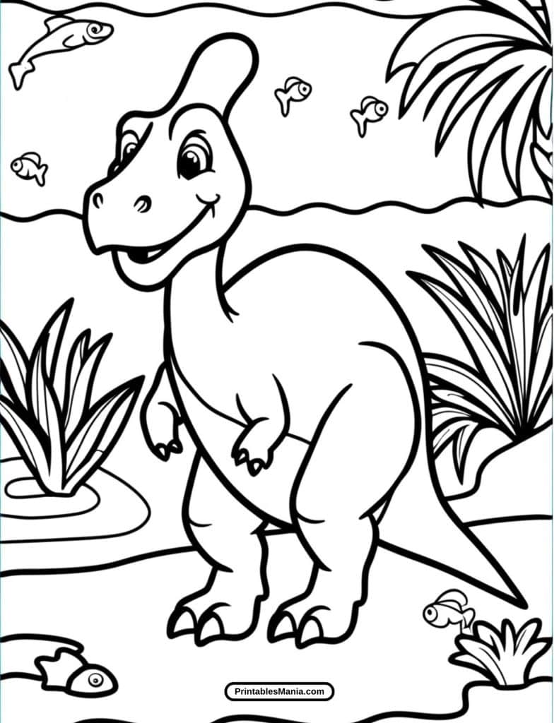 parasaurolophus coloring page