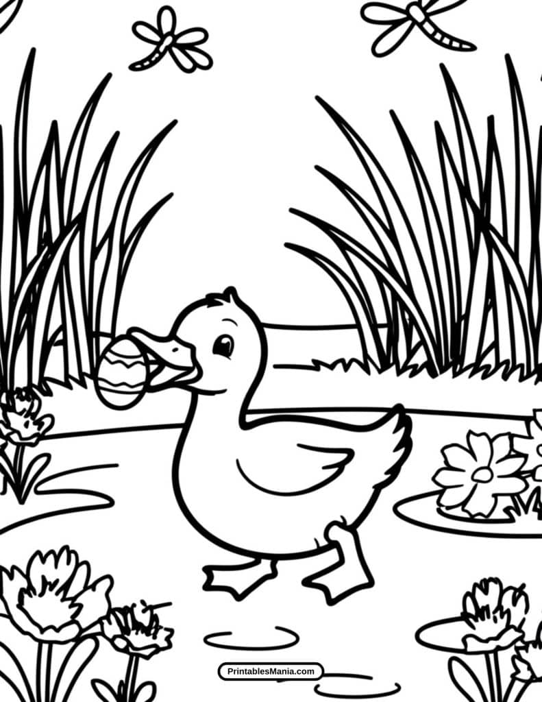 easter greetings card-style coloring printable