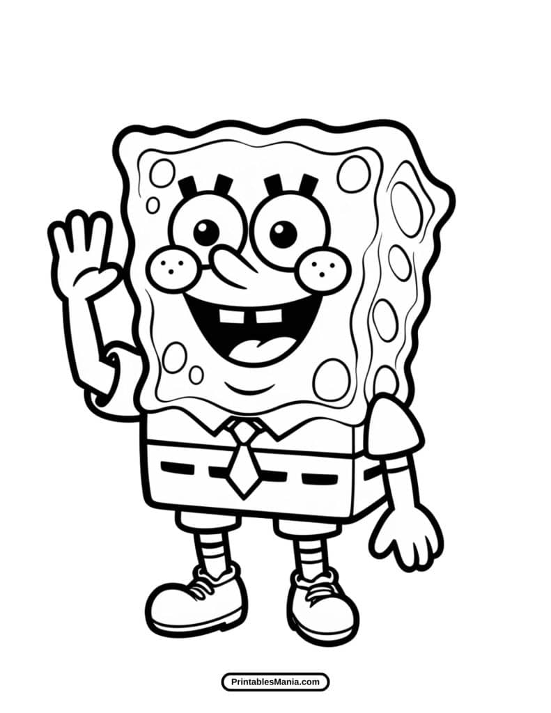 spongebob happy face with rosy cheeks