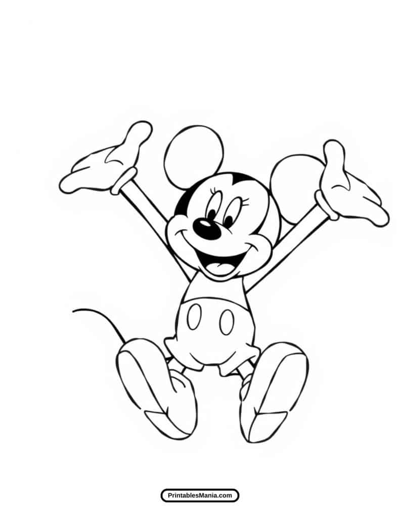 mickey mouse coloring sheet for children