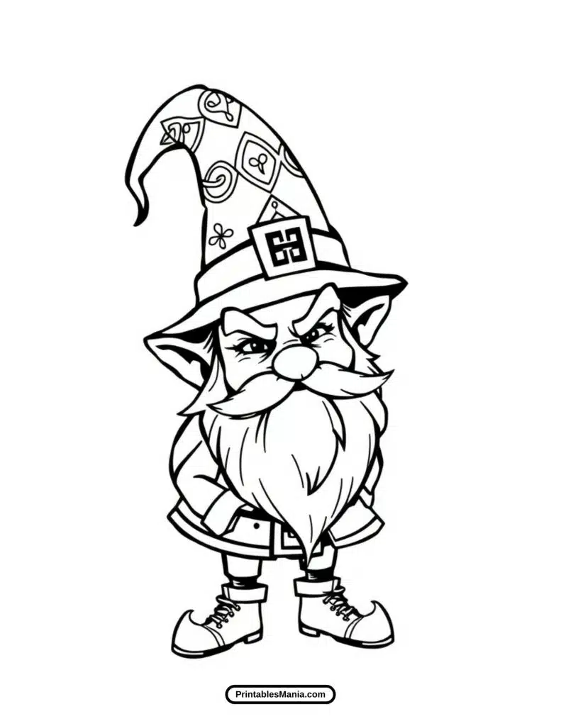 detailed leprechaun coloring page