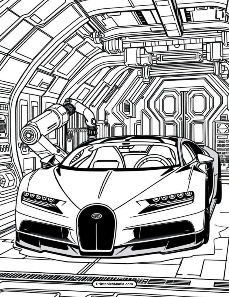 high-quality bugatti coloring sheets for kids and car enthusiasts