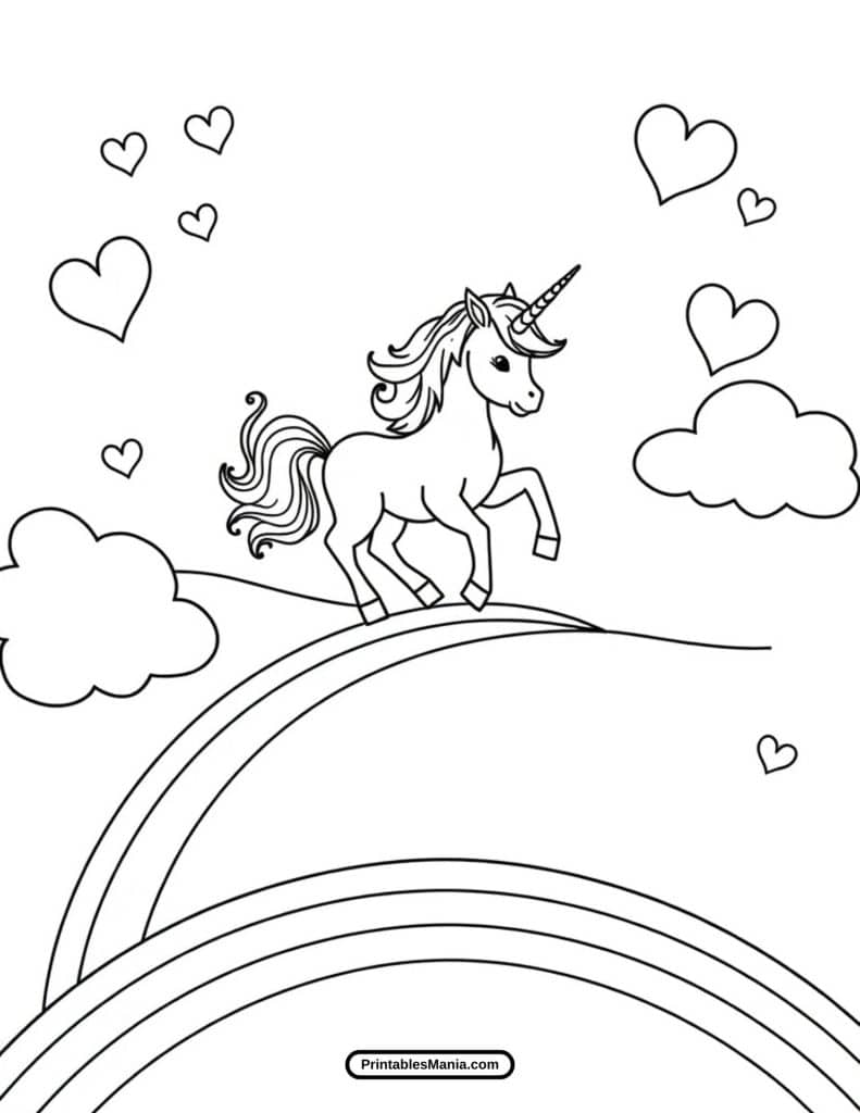 fantasy unicorn coloring page